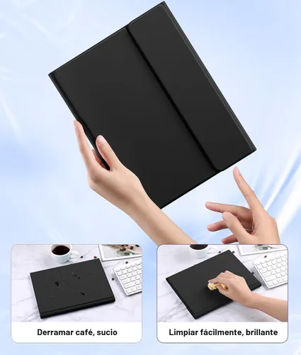 Vista 2 de Harvopu Funda compatible con iPad de 11ª y 10ª generación con teclado, funda tipo folio con soporte para Pencil, trackpad multitáctil
