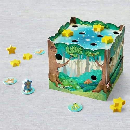 Vista 5 de HABA Mis primeros juegos: Amigos del bosque – Juegos 3D de memoria y asociación para niños pequeños, de 2 años en adelante, juguetes educativos