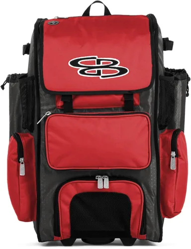 Vista 22 de Boombah Rolling Superpack - Bolsa para equipo de béisbol/sóftbol, varios colores, mango telescópico y capacidad para 4 murciélagos, versión