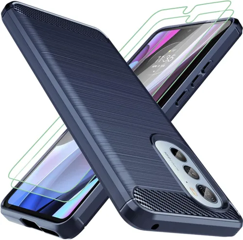 Vista 9 de Osophter Funda para Motorola Edge 2022 con 2 protectores de pantalla para Moto Edge 2022 (negro)
