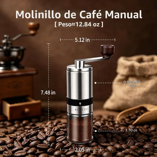 Vista 3 de Molinillo de café manual, pequeño