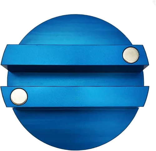 Vista 10 de Jack Pad Slotted - Universal magnético, protector de riel para marco, disco protector de riel de 1.969 in de diámetro, color azul, 1 unidad