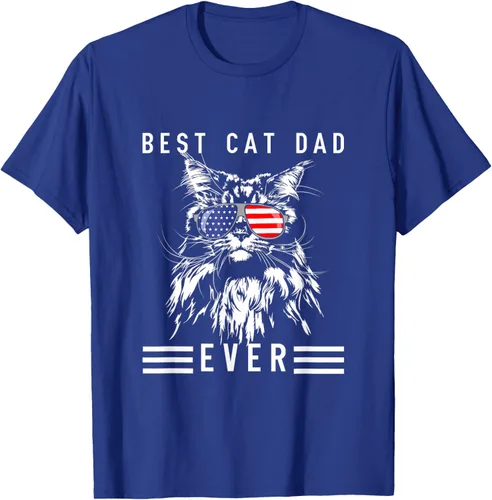 Vista 19 de Funny Maine Coon Cat Best Cat Dad Ever Funny Cat Maine Coon Camiseta, Negro, S
