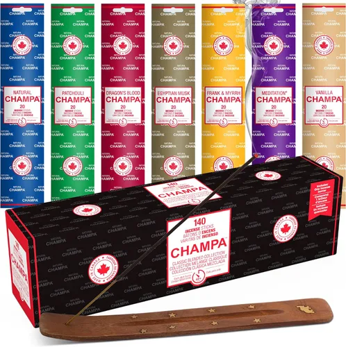 Vista 3 de Sándalo Champa - Varitas de incienso de 11 pulgadas, cada barra de aroma de larga duración dura más de 60 minutos. Los ingredientes puros hacen que