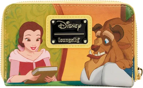 Vista 2 de Loungefly Billetera con cremallera de Belle Princess Scenes de la Bella y la Bestia, Multi, Cartera con cremallera