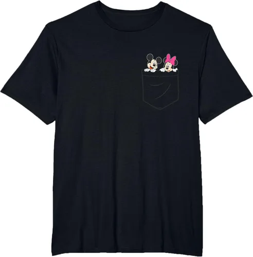 Vista 34 de Disney Mickey & Minnie Mouse - Camiseta de bolsillo pequeño para pareja
