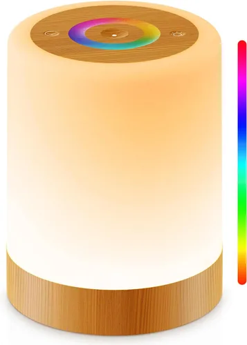 Vista 10 de Auxmir Luz nocturna para guardería, lámpara táctil recargable, 256 RGB Marrón (Brown-2 Pack)