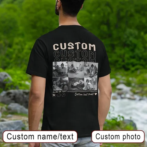Vista 45 de Sudaderas con capucha personalizadas diseñan el tuyo propio, retrato de camisa de la foto, regalos personalizados para el día de San Valentín