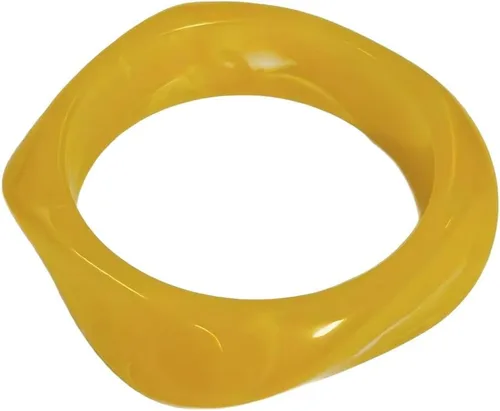 Vista 10 de Fuqimanman2020 Pulsera cuadrada irregular de resina acrílica retro colorida gruesa geométrica para mujer Verde