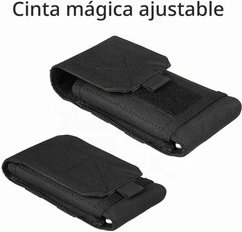Vista 4 de Funda táctica Molle para teléfono, bolsa universal para cinturón para iPhone 17 Pro Max/17 Pro/17/16 Pro Max/15 Pro Max/14 Pro Max/13/12, Samsung