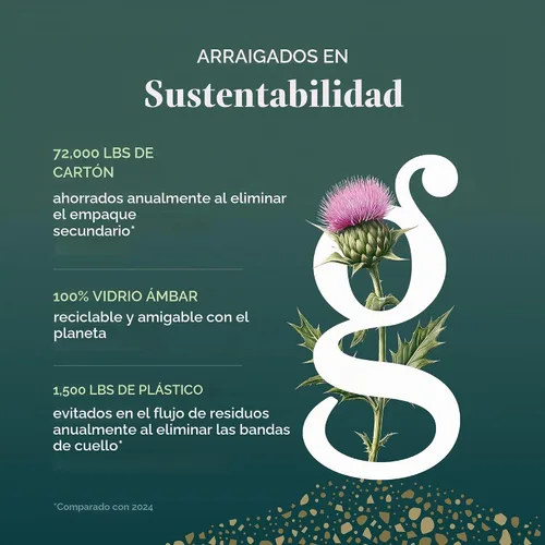 Vista 9 de Gaia Herbs Cardo mariano, 60 cápsulas veganas, 20 porciones