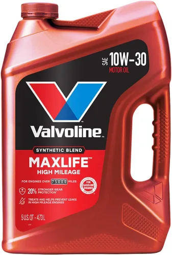 Vista 33 de Valvoline - Aceite de alto millaje 150 K con MaxLife Plus Technology, SAE 5W-20, 1 cuarto de galón