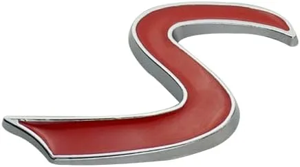 Vista 5 de 1 emblema S 3D letra de metal para maletero de la tapa trasera del maletero de la escotilla de repuesto para R53 R55 R56 R57 R59 F56 F55
