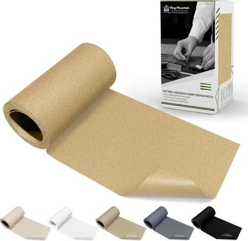 Vista 26 de KING MOUNTAIN Parche de lona para planchar, 3 x 60 pulgadas, parche de reparación de tela 100% algodón impermeable, utilizado para varios sofás