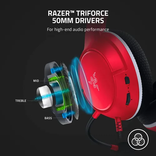 Vista 2 de Razer Kaira X Wired Headset for Xbox Series XS, Xbox One, PC, Mac & Mobile Devices TriForce 50mm Drivers - HyperClear Cardioid Mic - Memory Foam Ear