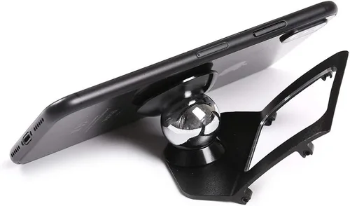 Vista 6 de Soporte de teléfono móvil de ventilación de aire de consola central de automóvil de aleación de aluminio para BMW Serie 3 E90 E92 2005-2012 Negro