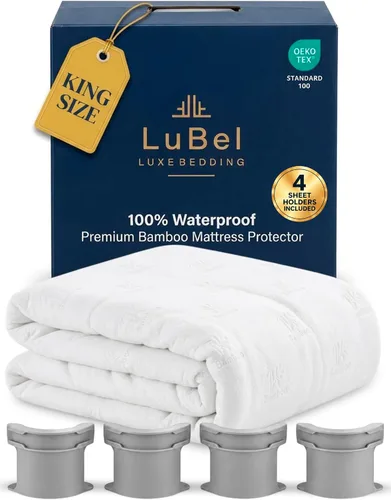 Vista 15 de Protector de colchón individual impermeable de mezcla de bambú sin ruido