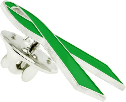 Vista 24 de PinMart Awareness - Pin de solapa esmaltado – Pin de cinta chapado en níquel y oro – Cinta de prevención y conciencia – Broche de joyería con parte