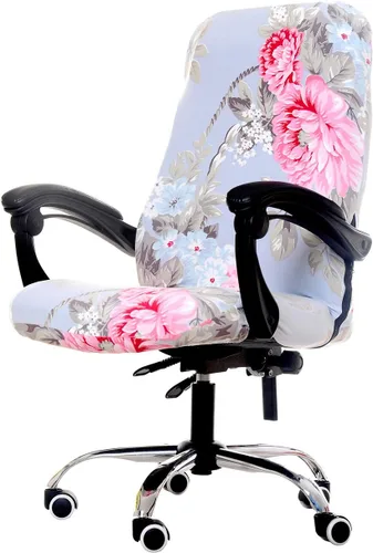 Vista 24 de WOMACO Fundas para Silla de Oficina Estampadas, Funda Elástica para Silla de Computadora Funda Universal para Silla de Jefe Estilo Simplismo Moderno