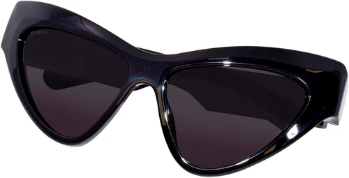 Vista 5 de Gucci GG1294S NegroGris 5714130 Mujer Gafas de Sol, Logotipo negro y dorado