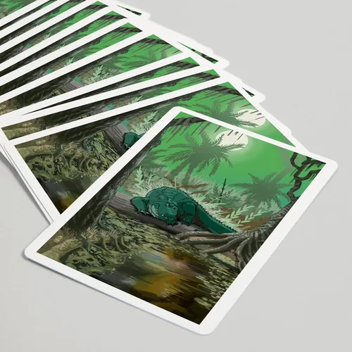 Vista 5 de Lantern Press Alligator in Swamp (52 cartas de juego, baraja de cartas de tamaño póquer con comodines)