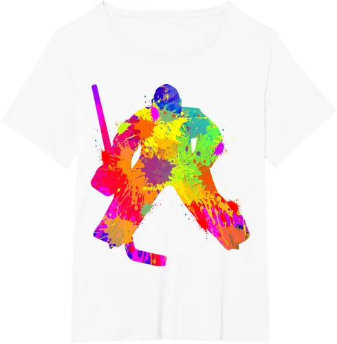 Vista 88 de Camiseta de hockey de hockey sobre hielo, Negro