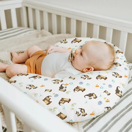 Vista 5 de Lindas fundas de almohada de lactancia para niños y niñas, nutrias marinas, peces, conchas, conchas, funda de almohada para lactancia materna