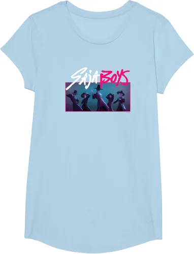 Vista 14 de Camiseta Oficial de KPop Demon Hunters Saja para Niños Negro