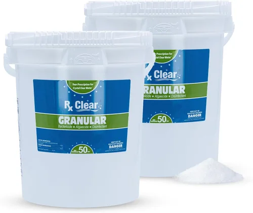 Vista 7 de Rx Clear Cloro granular para piscina de 2 libras Uso como bactericida, algicida y desinfectante en piscinas, jacuzzis y spas Estabilizado