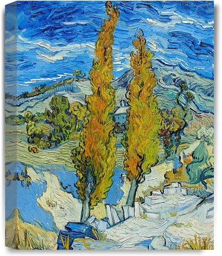 Vista 48 de IPIC - Campo de trigo con cuervos, reproducción artística de Vincent Van Gogh. Lienzo de giclée para decoración del hogar 10#F (20 x 16)