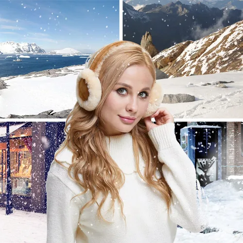 Vista 6 de Aurya Orejeras clásicas unisex para invierno y exteriores para mujer