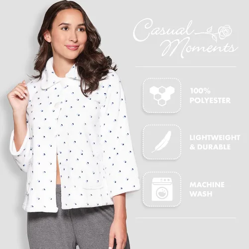 Vista 2 de CASUAL MOMENTS Chaqueta de cama para mujer con cuello Peter Pan
