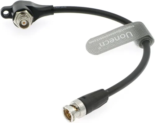 Vista 2 de Uonecn Cable protector SDI HD Cable SDI aisladores galvánicos BNC macho a ángulo recto BNC hembra para cámara RED-Komodo 20CM (negro)