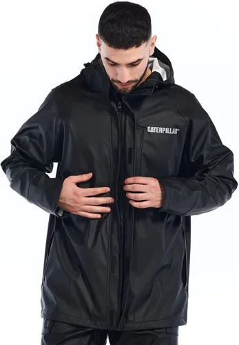 Vista 9 de CAT Chaquetas impermeables Longshore para hombre con costuras soldadas, antebrazos reforzados y bolsillos con cremallera para las manos