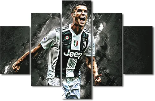 Vista 48 de TUMOVO Lienzo decorativo para pared, cuadro de Cristiano Ronaldo, cuadros de club de fútbol, impresiones en lienzo, póster de arte de pared, arte
