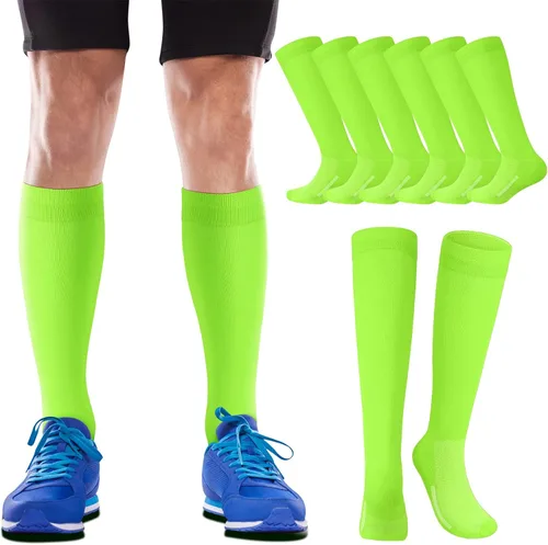 Vista 2 de 12 Pairs Youth Football Socks Bulk Boys Socks Softball for Kids Athletic Soccer Socks Youth Kids Boys