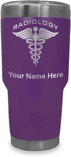 Vista 25 de LaserGram Vaso personalizado de 20 onzas, radiología (negro) Regalo grabado para radiólogos, acero inoxidable aislado al vacío, grabado con láser