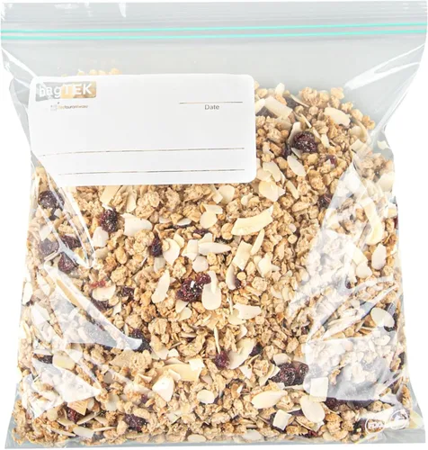 Vista 7 de Restaurantware -Bag Tek - Bolsas de almacenamiento con cremallera de 1 galón, 25 bolsas desechables con cremallera - Doble cremallera, a prueba