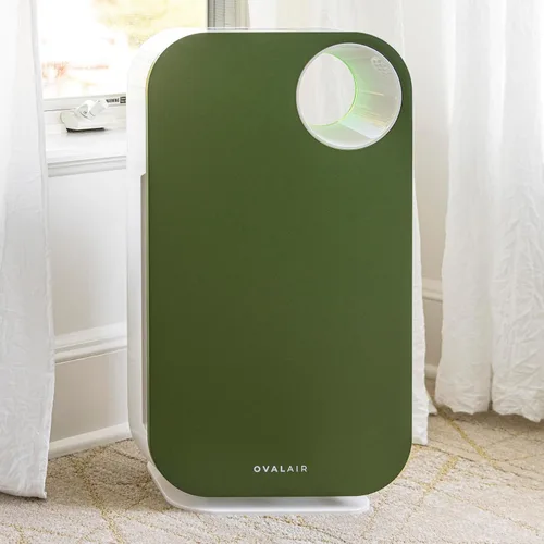 Vista 2 de OVAL AIR AIR1000E - Purificador de aire H13 True HEPA 5 en 1 de 3 etapas para habitaciones de hasta 600 pies cuadrados, reduce alergias, asma