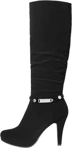 Vista 2 de DREAM PAIRS - Botas de tacón alto con plataforma, a la rodilla, para mujer