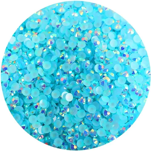 Vista 35 de 3000 piezas de diamantes de imitación de parte posterior plana SS6/2 mm de vidrio transparente AB, gemas redondas de cristal para arte de uñas