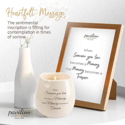 Vista 2 de Pavilion - When Someone You Love Becomes a Memory That Memory Becomes a Treasure - Vela de cerámica rellena de soja de 8 onzas
