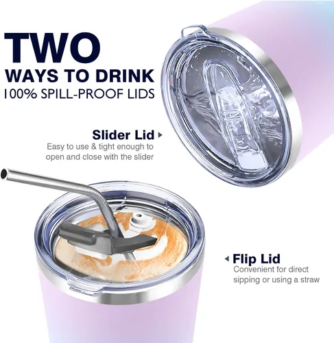 Vista 3 de Vaso de acero inoxidable aislado al vacío de 30 onzas con pajilla, duradero y apto para lavavajillas, ideal para automóvil, campamento, senderismo