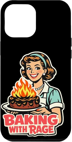 Vista 26 de Baking with Rage Retro 1950s Housewife Pop Art Humor Case for iPhone 17