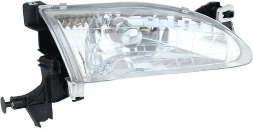 Vista 3 de Kit de reemplazo de faros delanteros LH+RH carcasa cromada lente transparente para Toyota Corolla 1998 1999 2000