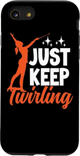 Vista 8 de Funda para iPhone 12 mini Just Keep Twirling Baton Twirler Majorette Twirl Dancer