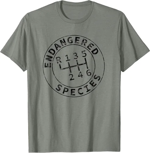 Vista 44 de Endangered Species Stick Shift Manual Transmission Drivers T-Shirt Baby Blue