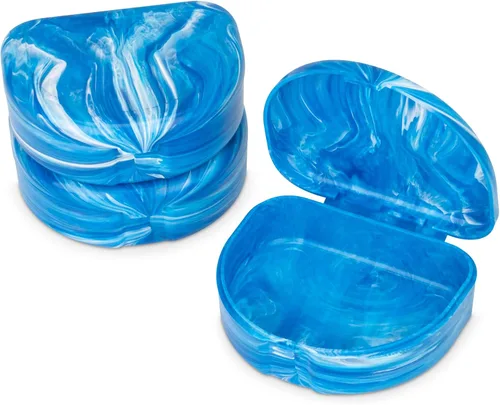 Vista 25 de Practicon Estuches para Retenedores de Mármol, Estuche para Alineador de Ortodoncia, Soporte para Protector Bucal (Paquete de 3) (Algodón de Azúcar)