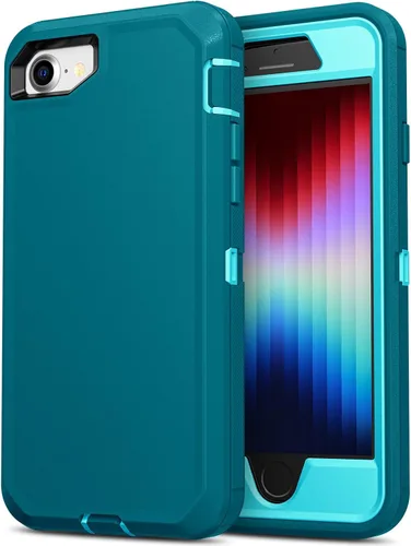 Vista 20 de Jelanry Funda para iPhone SE 2022/2020, para iPhone 8/7, Resistente de Servicio Pesado Rugosa a Prueba de Golpes de Doble Capa Carcasa Protectora