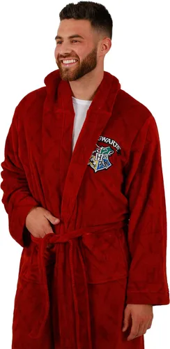 Vista 4 de Bata de Hogwarts de Harry Potter con capucha para hombre, comodidad y estilo mágicos